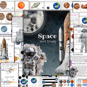 Space unit study, Solar system printable, Planets unit study, Astronaut activities, Solar system busy book, Earth Anatomy, Moon phases