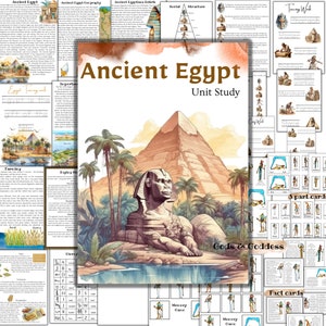 Estudio de la Unidad del Antiguo Egipto, Actividades del Antiguo Egipto, Historia Montessori, Diosa de los Dioses del Antiguo Egipto, Estudio de las Pirámides, Tarjetas Montessori de 3 partes