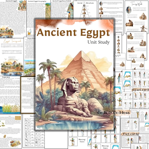 Ancient Egypt Unit study, Ancient Egypt activities, Montessori history, Ancient Egypt Gods Goddess, Pyramids study, Montessori 3 part cards