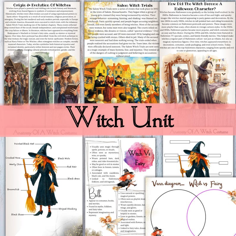 Halloween Characters Unit Study, Halloween Lesson Plans, Halloween ...