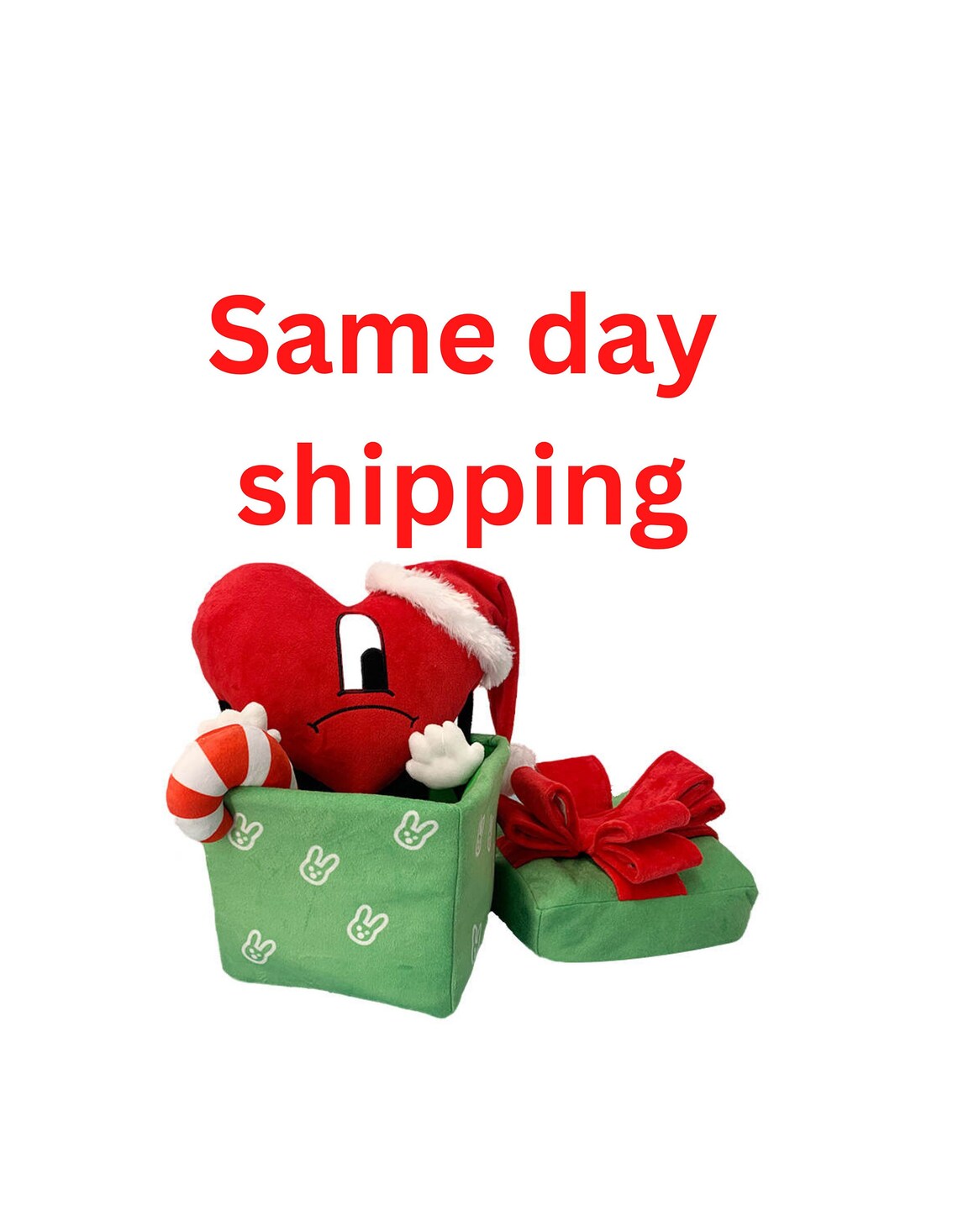 Bad Bunny Heart Plush Un Verano Sin Ti Heart Plush Christmas Etsy