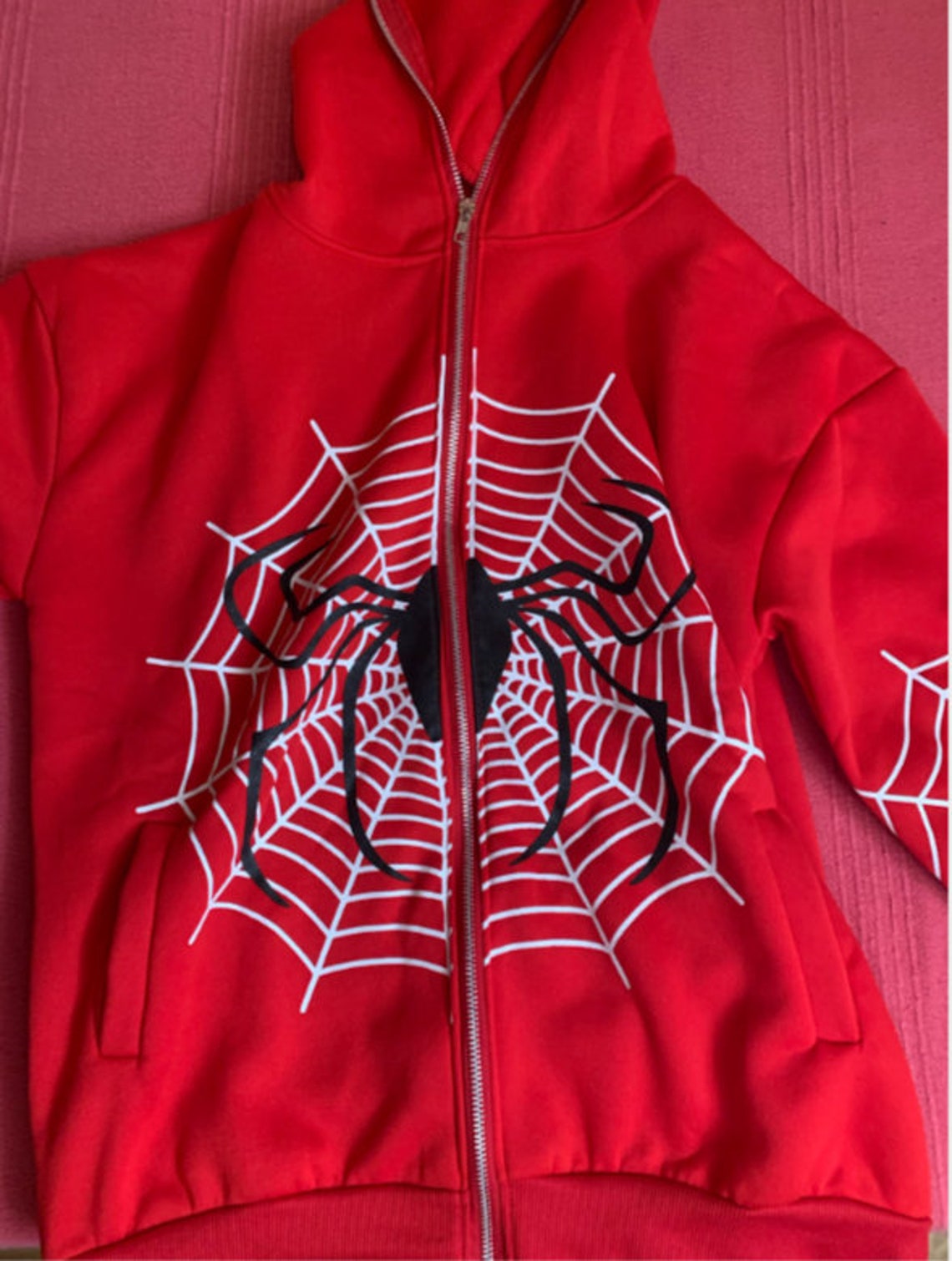 Y2k Red Spiderweb Zip up Jacket women's Jacket Men Etsy