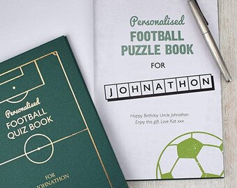 Personalised Football Quiz Book 