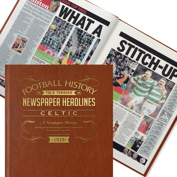 Personalised Liverpool FC History Book – Newspaper Coverage Gift With Gold Embossed Name