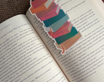 Black Cat Bookmark, Reading Gifts, Bookstack Bookmark, Gifts for Her, Book Gift, Holographic Bookmark
