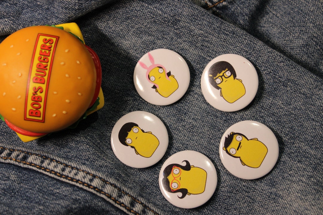 Bob's Burgers Button Pins, Kuchi Kopi, Bob's Burgers Gift, Bob's ...