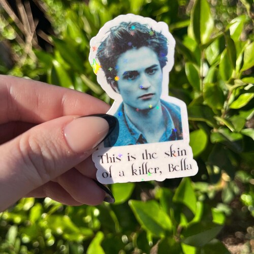 Twilight Sticker, Skin of a Killer Sticker, Edward Sparkle Sticker, Twilight Gift, Kindle Sticker, Reader Sticker, Edward Cullen Sticker