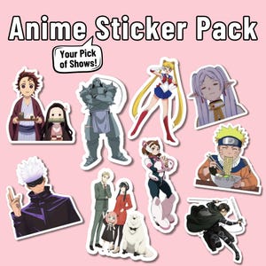 Anime Sticker Pack,steinzeitliche Aufkleber, Demon Slayer Aufkleber, Hübscher Guardian Aufkleber, Spion Familie Aufkleber, Levi Aufkleber, Mein Held Aufkleber