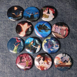 Disney's Peter Pan Button Pins, Tinkerbell Pin, Neverland Pin, Disney Gift, Disney Merch, Backpack Pin,  Peter Pan & Wendy, Captain Hook