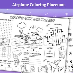 Personlig aktivitetsmatta för flygplan, målarbild (digital nedladdning)
