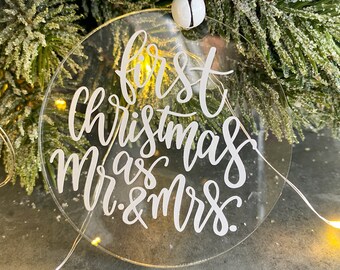 First Christmas Husband and Wife Tree Decoration - Etsy UK
