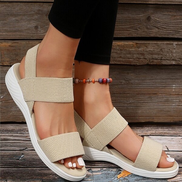 knit detail sports sandals