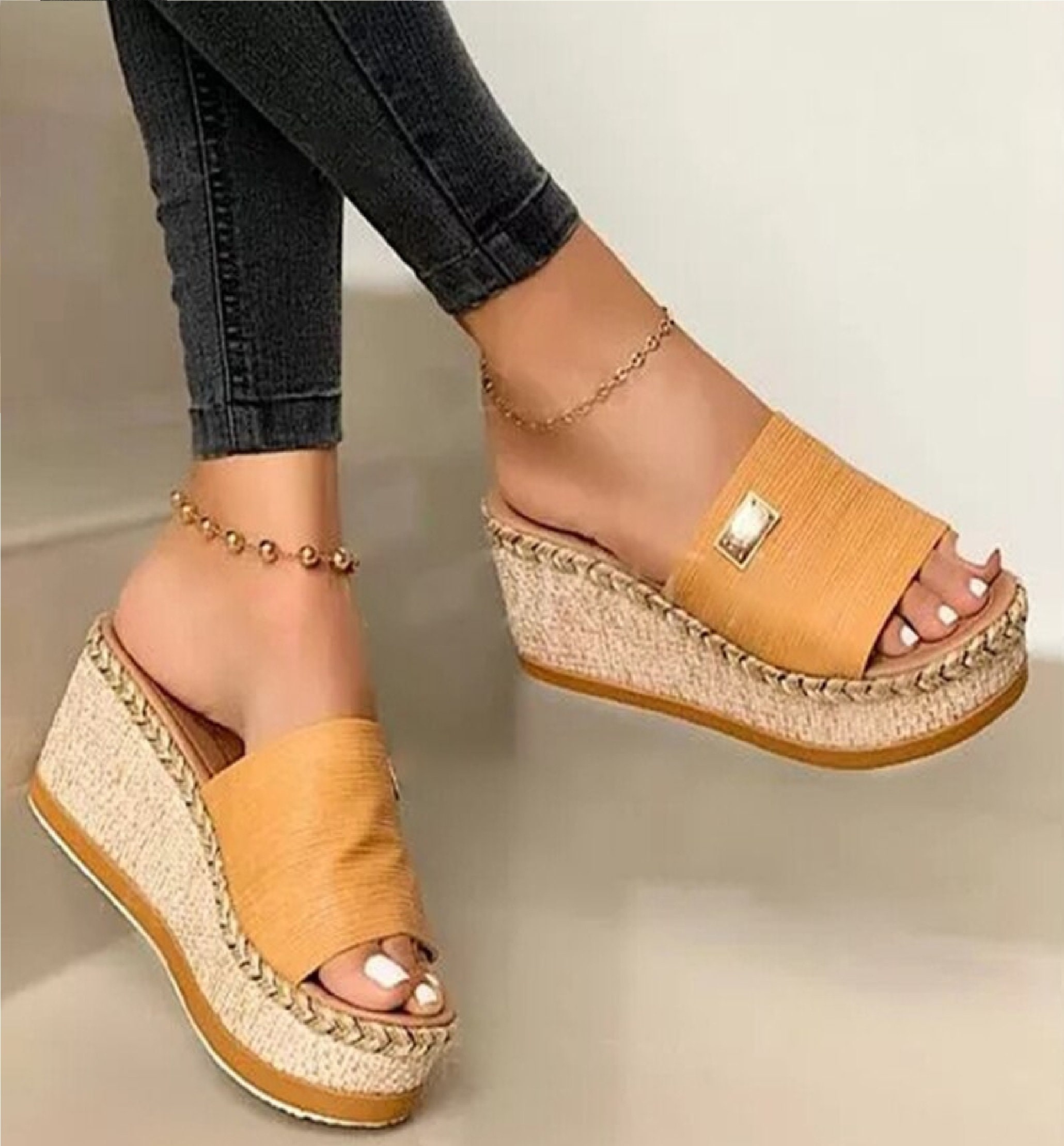 wedge platform high heels