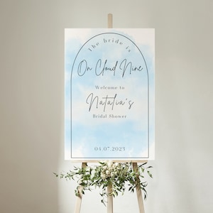 On Cloud 9 Engagement Bachelorette Bridal Party Welcome Sign
