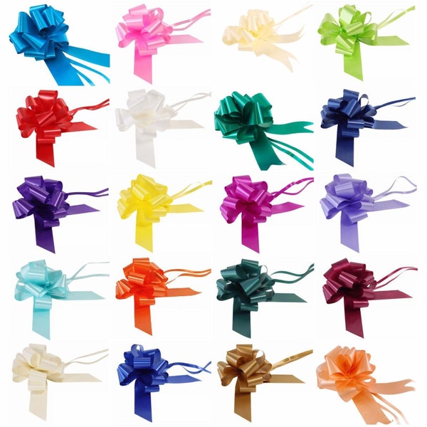 5 Pcs Pull Bows 30mm Easy Make Wedding Car Gift Wrap Party Florist Poly Ribbon