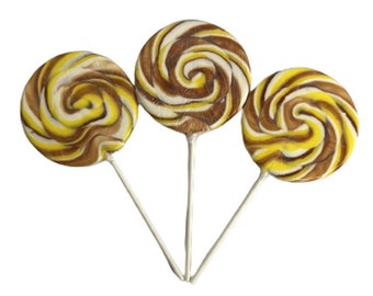 Delicious Banana Milkshake Flavour Swirl Lollipops