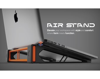Air Stand Adjustable 3D Printed Apple Laptop Stand - Lightweight Portable Holder for MacBook