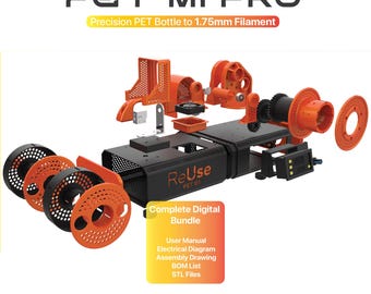 PET M1 – Precision Pet Bottle to 1.75mm Filament System STL | DIY Recycling Extruder | ±0.05mm Capable After Calibration