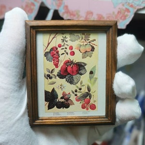 mini ,Strawberry Series Vintage photo frame photo frame ,  small , handmade retro photo frame, mini photo frame