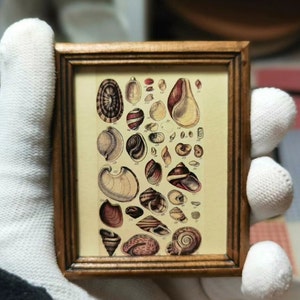 【Shell-Serie】 Miniatur, klein, Mini-Weltkarte, handgefertigter Vintage-Fotorahmen, Mini-Fotorahmen