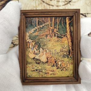Handmade Vintage Miniature Photo Frame: Elf Band Art