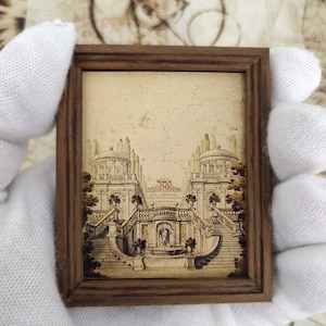 mini 【il palazzo】cornici per foto vintage fatte a mano, cornici per foto in miniatura, opere d'arte in miniatura, cornici per foto in miniatura