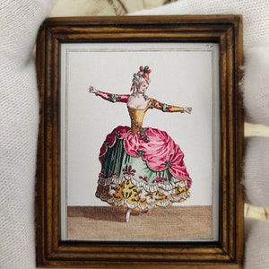 Mini Rococo lady no.2】 Miniature, petite, mini carte du monde, cadre photo vintage fait main, mini cadre photo