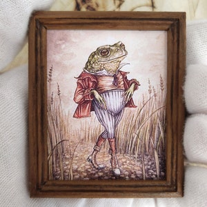 【Sir Frog】 handgemachte Vintage Fotorahmen, Miniaturfotorahmen, Miniaturkunst, Miniaturfotorahmen