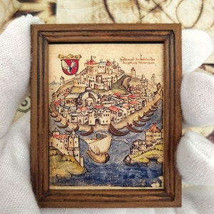 mini 【Harbor Series】handmade vintage photo frames, miniature photo frames, miniature art, miniature photo frames