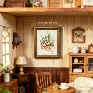 Customizable mini painting, Vintage photo frame framed painting, small painting, handmade vintage photo frame,mini photo frame
