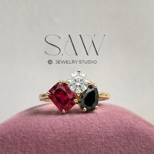 Bague personnalisée avec 3 pierres de naissance, bague familiale personnalisée pour maman, cadeau meilleur ami, bijoux délicats en or avec pierre de naissance, bague fête des mères, 3 pierres