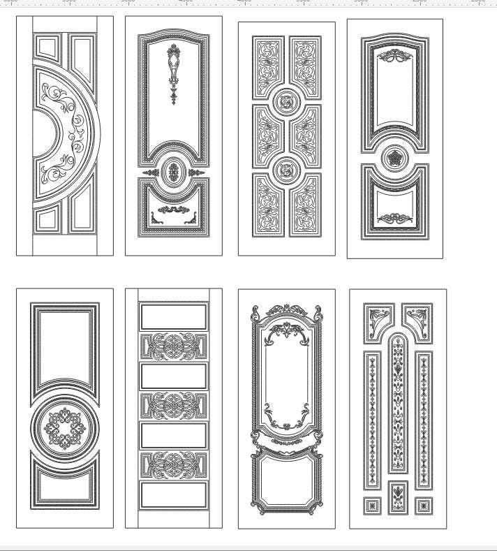 Dxf Sample Doors Designs 91 DXF File for CNC + Samples With Ready-made Programs in ...