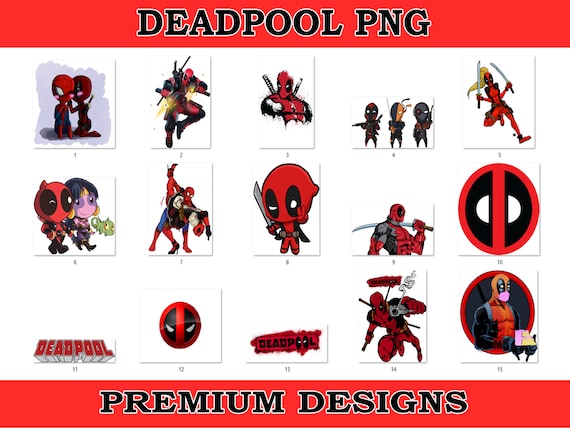 60 Deadpool PNG Deadpool Clipart Deadpool PNG Bundle Digital