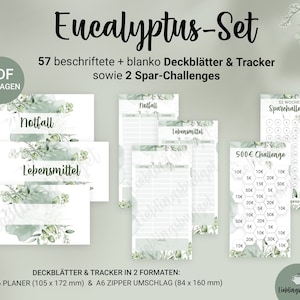 SET: 57 cover sheets, 2 savings challenges, trackers, dashboards for budget binders PDF Download | Envelope Method | Budget | Budget Planner | A6
