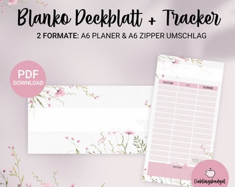 Blank Dashboards Cover Pages + Trackers for Budget Binder PDF Download | SPRING FLOWERS | Envelope Method | Budget Planner | Budgeting | A6