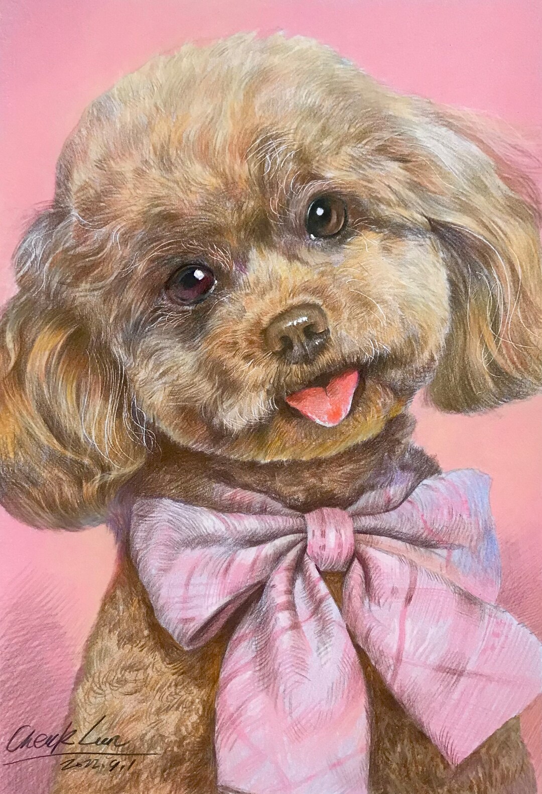 Hand Painted Dog Portrait Custom Pet Portrait Custom Pet Painting ...