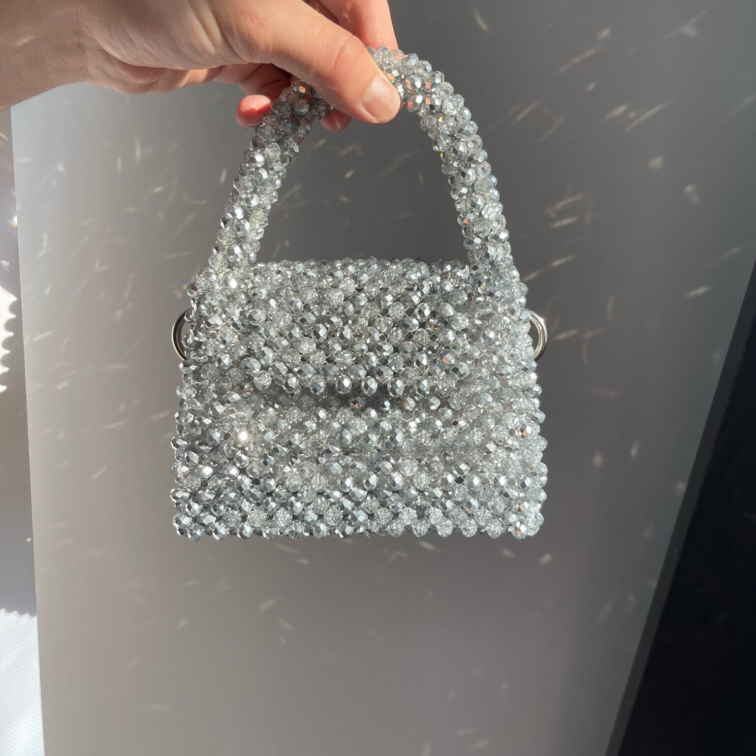 Crystal Bag Silver Bag Evening Bag Bright Bag Unique Bag - Etsy