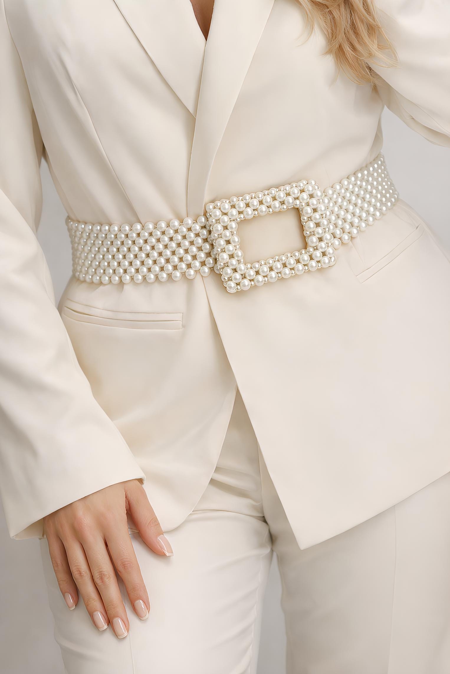 Beaded Pearl Bridal Belt, Custom Wedding Dress Sash, Waist 