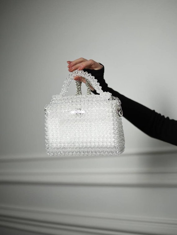Clear beaded bag best sale