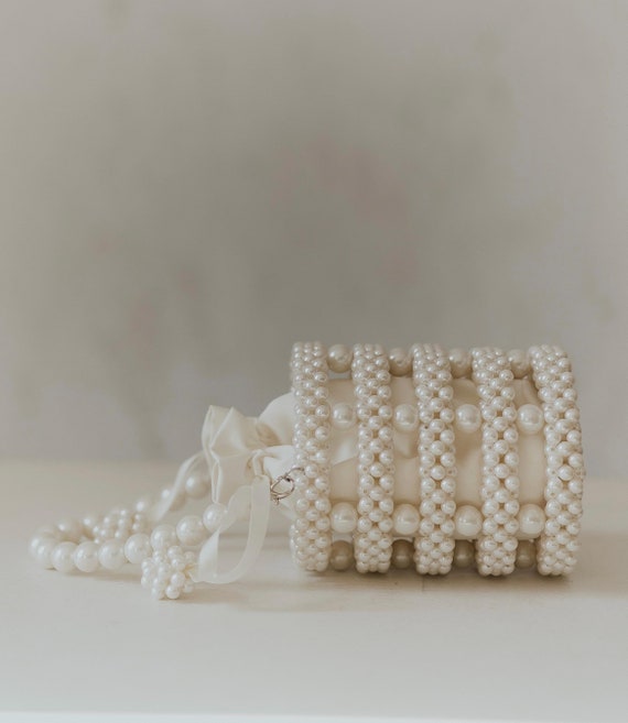 Pochette Da Sposa Con Perle Borsa Da Sera Elegante In Raso