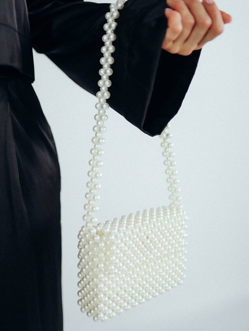 Milky Beaded Bag Beaded Bag Classic Bag Gift for Her Ivory - Etsy