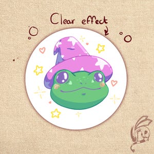 Witchy Frog Sticker - transparent