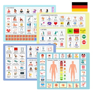 Kunststoff-Kommunikationstafel voor non-verbale Erwachsene, Kommunikationskarten für Schlaganfallpatienten, Krankenhäuser und Pflegeheime