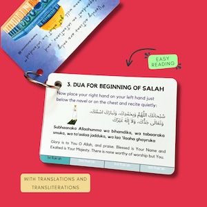 Guide de prière des cartes islamiques de Salah, comment prier, cadeau de retour d'enfants musulmans, arabe, coran