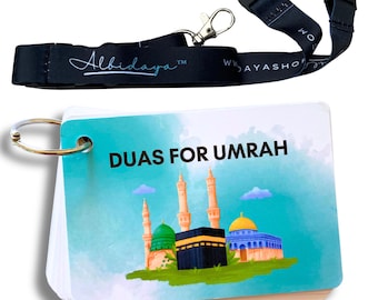 Umrah Dua Flash Cards: Step-by-Step Guide with Lanyard
