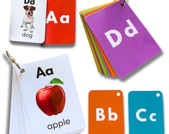 English Alphabets Flash cards, Phonics, Learning Preschool ABC, first words, toddler speech help cards, letters, children gift,