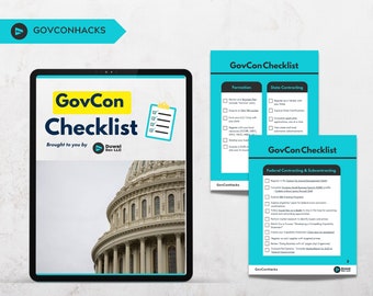 Government Contract Checklist GovCon Checklist Business Plan Federal Government Business Checklist