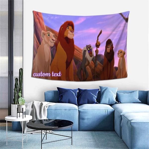 The Lion King II Simba's Pride Tapestries Custom Backdrop Personalize Wedding Tapestry Custom Room Decor Custom Photo Hanging Tapestry Wall