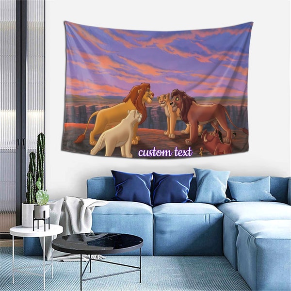 The Lion King II Simba's Pride Tapestries Custom Backdrop Personalize Wedding Tapestry Custom Room Decor Custom Photo Hanging Tapestry Wall