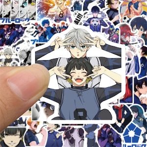 100Pcs Cartoon Blue Lock Stickers,Decorative Stickers,Waterproof Laptop Stickers,Anime Sticker for Kids Toys Gifts
